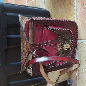 Mayan calendar leather bag